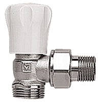 HERZ-GP radiatorinis valdymo vožtuvas - kampinis modelis 1/2