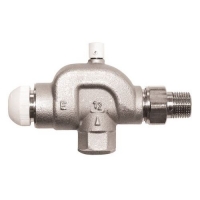 HERZ-TS-E thermostatic valve - reverse angle model, with air vent