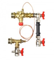 Dinaminio reguliavimo rinkinys su šilumos skaitiklio atstumo dalimi, skirta HERZ grindų šildymo skirstytuvui UNI-MINI